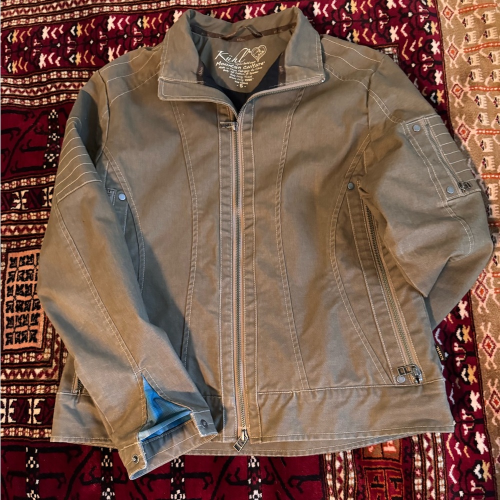 Kuhl Burr Brown Vintage Patina dyed Moto jacket